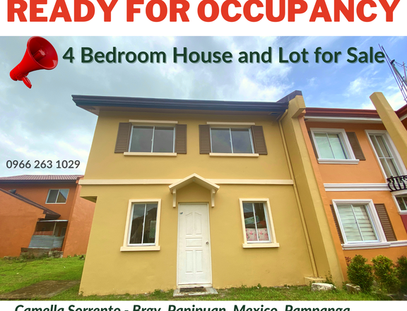 4 Bedroom Single Attached House for Sale in Mexico Pampanga