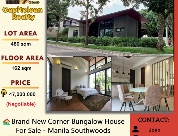 Brand New Corner Bungalow House in Manila Southwoods