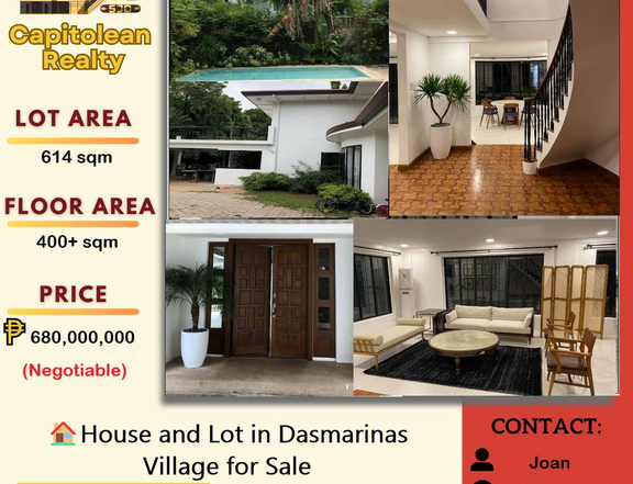 Luxurious House and Lot in Dasmarinas Village for Sale