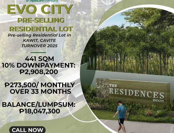 441 sqm Residential Lot For Sale in The Residences at EVO Kawit Cavite
