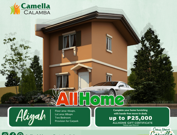 Two Bedroom Camella House and Lot for Sale with Allhome GC