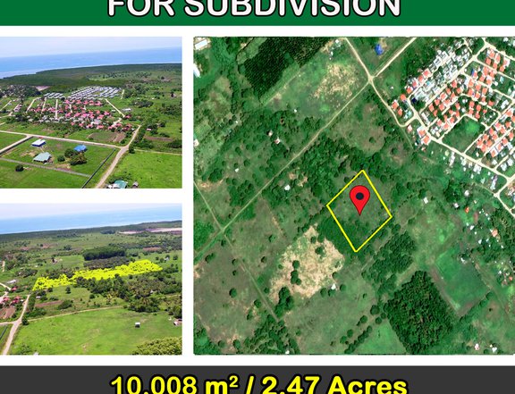 10,008 m2 / 2.47 Acres  Parcels of Land Suited for Residential Subdivision