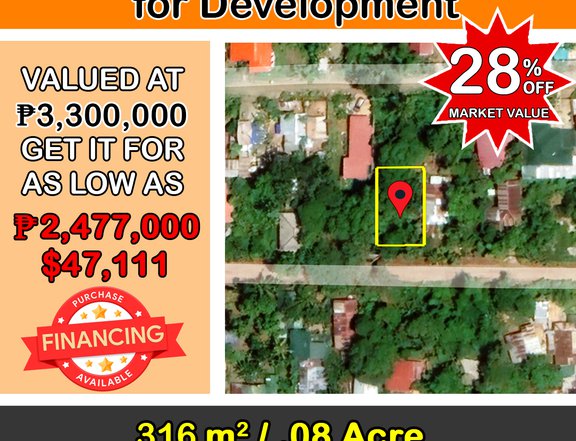 316 m2 / .08 Acres Prime Residential Lot for Development