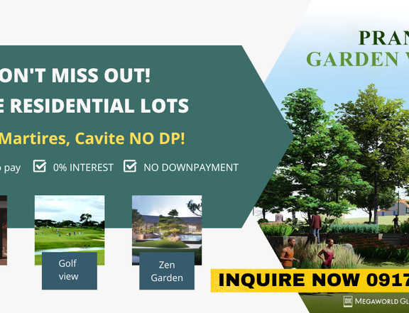 New Residential lots in Cavite. Prana Garden Villas at Trece Martires