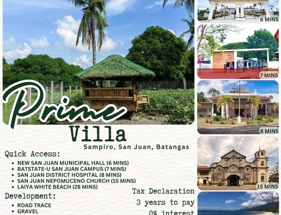 123 sqm Residential Lot For Sale in San Juan Batangas