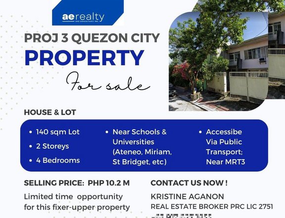 Project 3 QC House and Lot For Sale