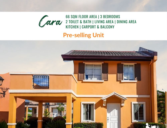 Camella Baliwag Cara 66sqm 3BR House and lot pre-selling unit