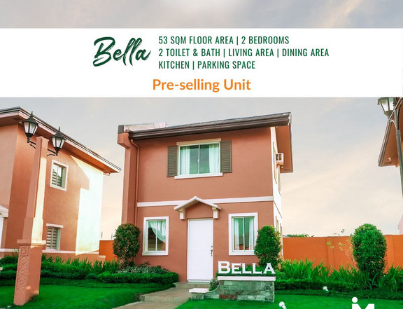 Camella Bulakan Bulacan Bella 53sqm 2BR House and lot pre-selling unit