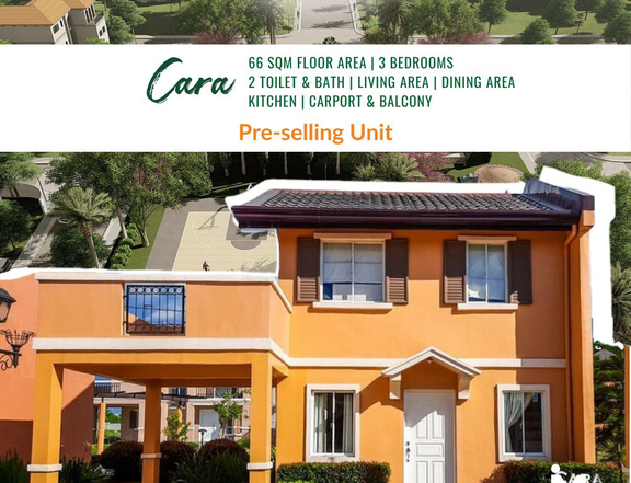 Camella Bulakan Cara 99sqm 3BR House and lot pre-selling unit
