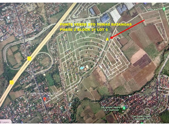 150 SQM RESIDENTIAL LOT AT PONTE VERDE DE SANTO TOMAS.GREAT VIEW OF MOUNT MAKILING.NEAR SM STO TOMAS