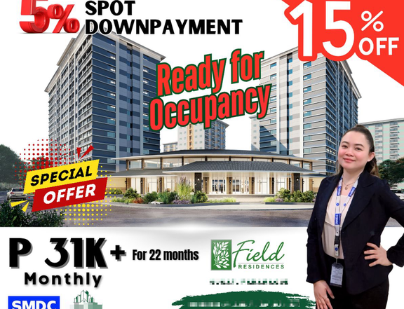 Ready For Occupancy 24.80 sqm 1-bedroom Residential Condo For Sale in Paranaque