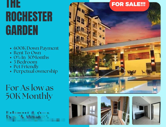 58.00 sqm 3-bedroom Residential Condo For Sale in Pasig