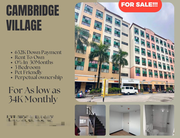 95.00 sqm 3 BR Condo For Sale in Cainta Rizal Rent To Own