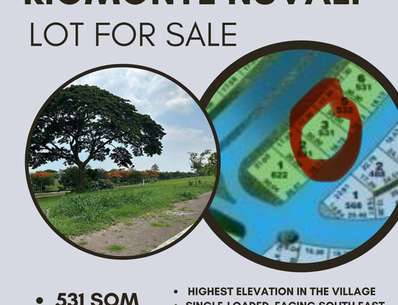 High Elevation Nuvali RIOMONTE Lot for Sale