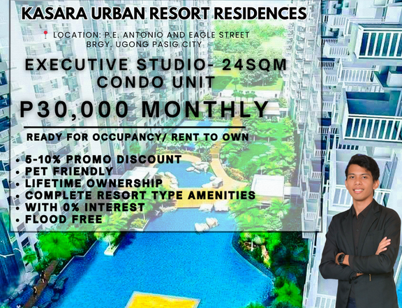 Executive Studio-24sqm Rent to Own condo unit for sale in Pasig City