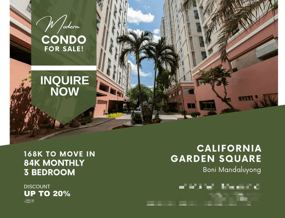 168K To Move In Condo in California Garden Square Mandaluyong Rent to Own