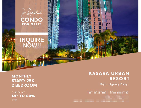 5% To move in Condominium in Pasig Ortigas Extension Resort Type Condo Rent To own