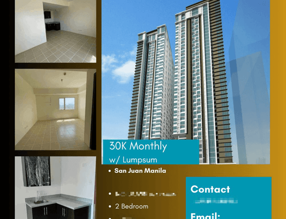 2-bedroom Residential Condo For Sale in Mandaluyong Rent to Own  as low as 30K Monthly