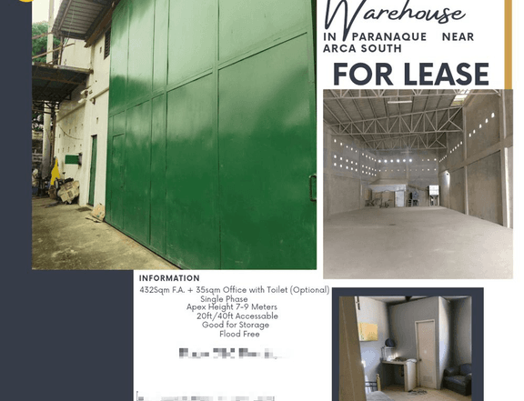 Warehouse (Commercial) For Rent in Paranaque Metro Manila