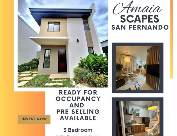 3 BR Pre Selling House and LOt near Clark and NLex AMAIA SCAPES SAN FERNANDO