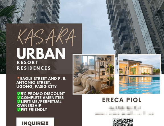 Resorts Type Condominium in Pasig, near at C5 road, Tiendesitas and SM hypermarket