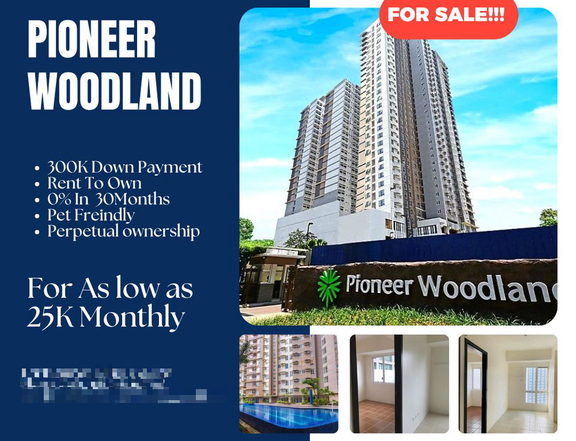 Condominium In Pioneer Woodland 300K to move in near Ortigas/Taguig/Makati