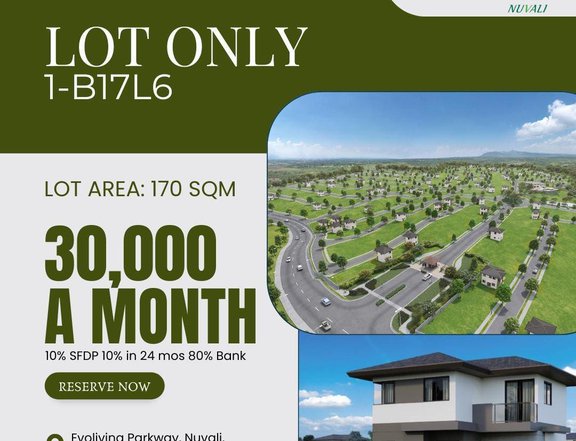 Re-open 170 sqm Residential Lot For Sale in Nuvali Calamba Laguna