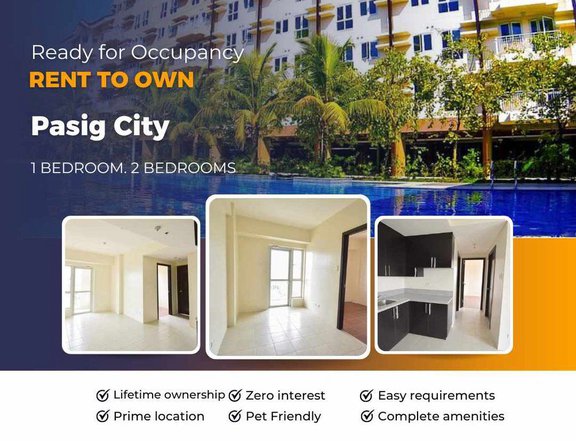 Rfo 2 bedroom Rent to Own Condo for Sale in Pasig BGC Taguig The Rochester Condo