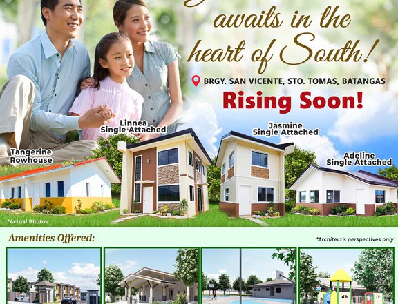Baretype single attached house for sale in Santo Tomas Batangas