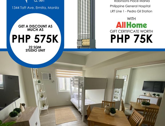 22.00 sqm Studio Condo For Rent in Manila Metro Manila