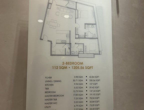 112 sqm 2-bedroom Condo For Sale in Ortigas Center Pasig