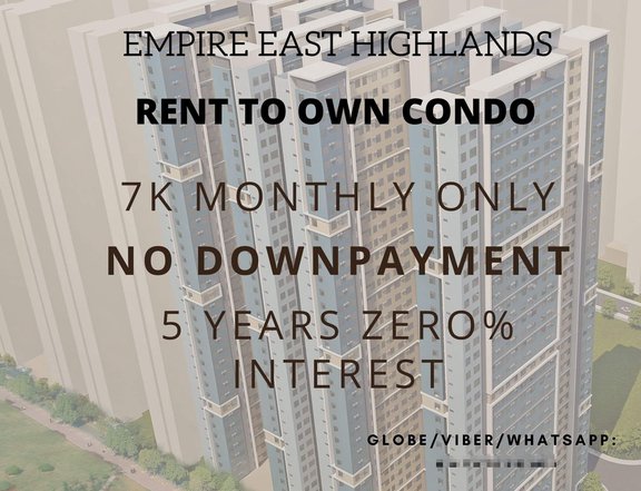1BR Cheapest Condo 5000 Monthly NO DP PASIG RENT to OWN CAINTA EMPIRE