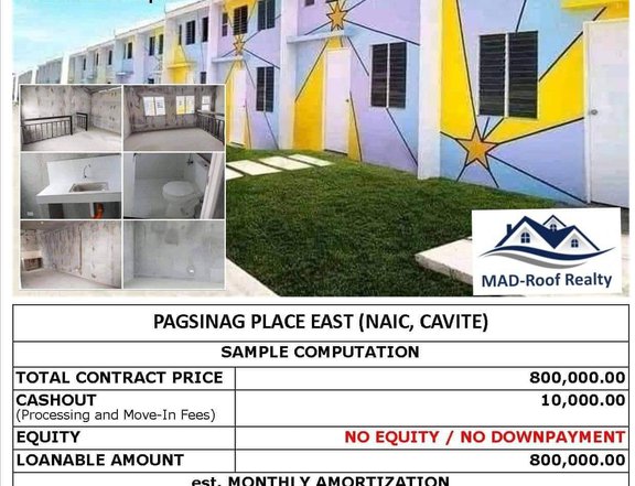 A Townhouse unit with no downpayment. Just pay 10k processing fee.