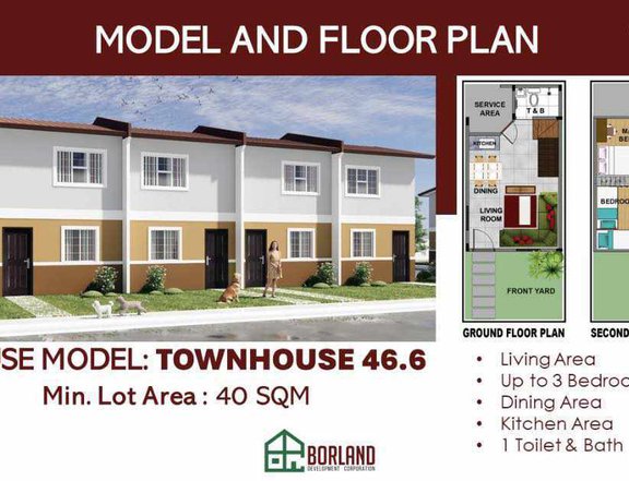 No move in fee. Townhouse under Pagibig Financing