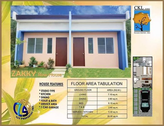 Studio-like Rowhouse For Sale in Balamban Cebu