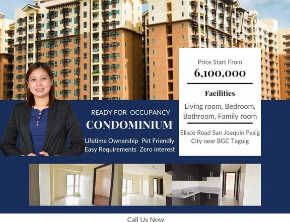 1-bedroom RFO MOve in Condo Rent-to-own in Pasig Metro Manila near BGC Taguig