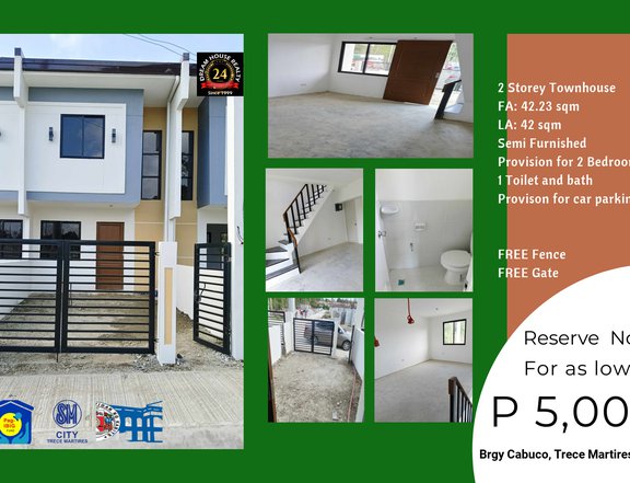 2Bedrooms Townhouse For Sale in Trece Martires Cavite