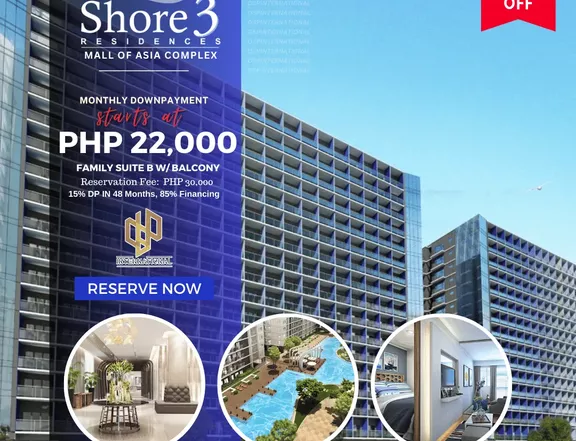 1 bedroom/balcony ,Pasay Moa Complex Mall of Asia 50K Discount
