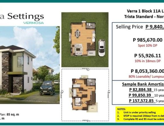 3Bedroom house and lot fo sale in Cavite vermosa by Avida Ayala land