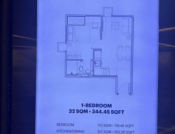 32 sqm 1-bedroom Condo For Sale in Ortigas Center Pasig