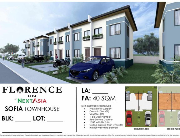 PRESELLING TOWNHOUSE IN LIPA BATANGAS, NEXT ASIA FLORENCE