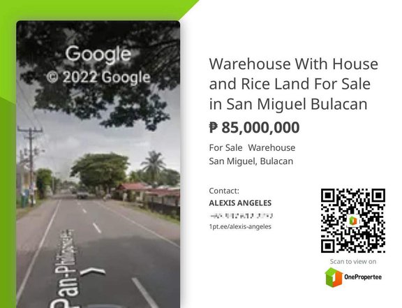 1.69 hectares Warehouse (Commercial) For Sale in San Miguel Bulacan