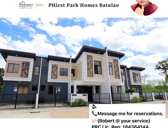 Calista End Unit Model 2-BR TOWNHOUSE for sale in PHirst Park Batulao