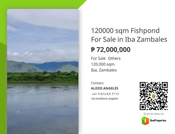 120000 sqm Fishpond For Sale in Iba Zambales