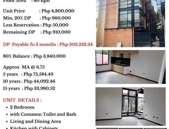 3 Storey Townhouse, 2-bedroom, 2T&B, Commonwealth Quezon City / QC