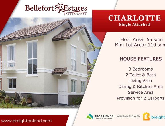 3-bedroom & 2 Carports Single Attached H&L for Sale in Bacoor Cavite