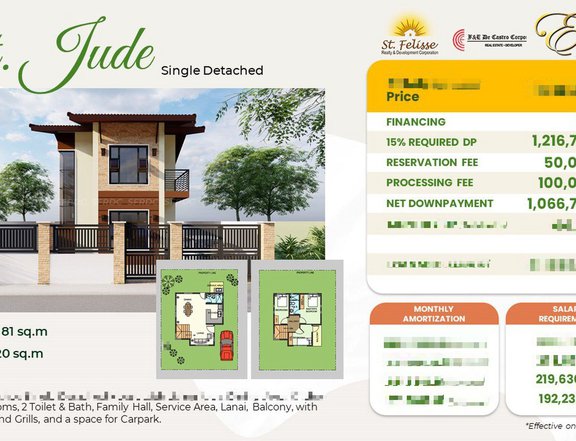 3-bedroom Single Detached House and Lot For Sale in St. Jude st. felisse Bacoor Cavite near Somo