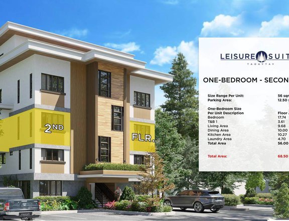 RFO 56.00 sqm 1-bedroom Condo For Sale Leisure Suites in Tagaytay