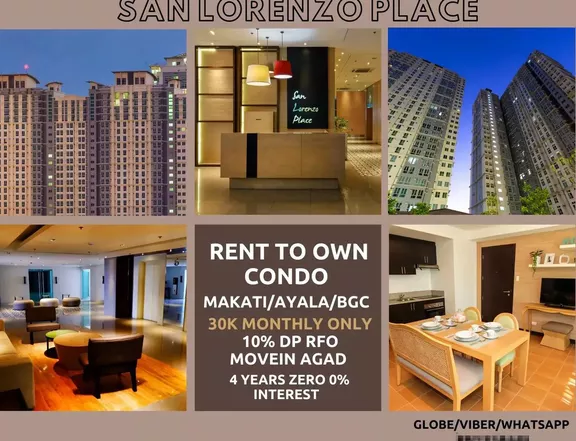 2BR RFO Ready Makati RENT TO OWN MOVEIN 580k DP SAN LORENZO PLACE MOA