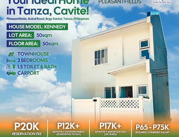 Affordable AmericanInspired Townhouse 2-Bedroom and 2-Toilet in Cavite